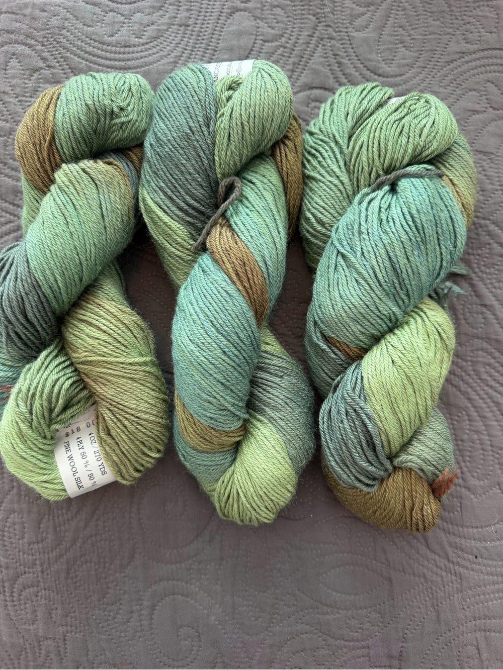 Brooks farm yarn Soft Green Multi-Tone